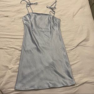 Princess Polly blue silky mini dress